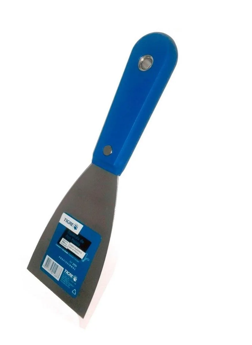 Espátula de Aço Polido c/ Cabo Plástico 3" 76,2mm 2151 Tigre