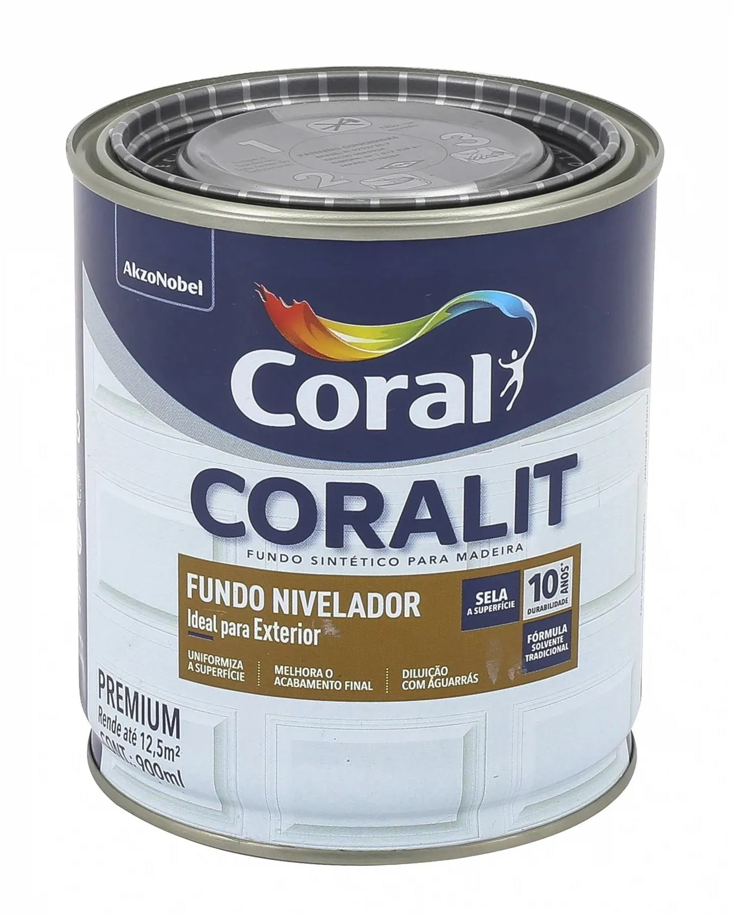 Fundo Nivelador e Preparador Para Madeira Branco 900ml Coral