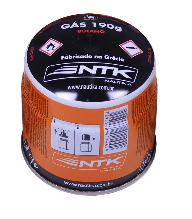 Cartucho Gás Butano Descartável 190g p/ Maçarico / Fogareiro Nautika