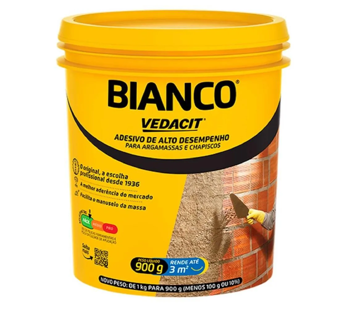 Adesivo Aditivo p/ Argamassa e Chapisco Bianco 900g Vedacit