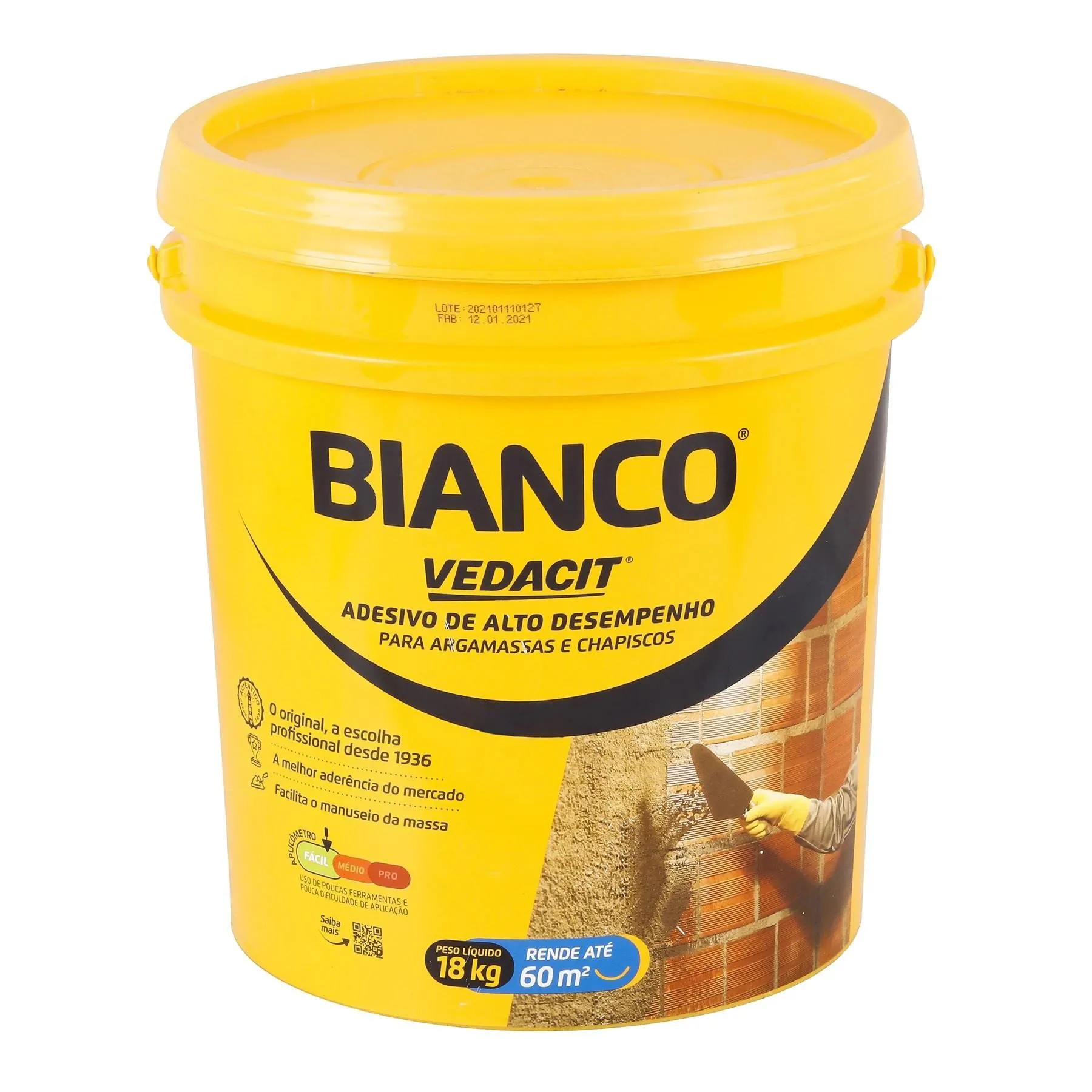 Adesivo Aditivo p/ Argamassa e Chapisco Bianco 18kg Vedacit