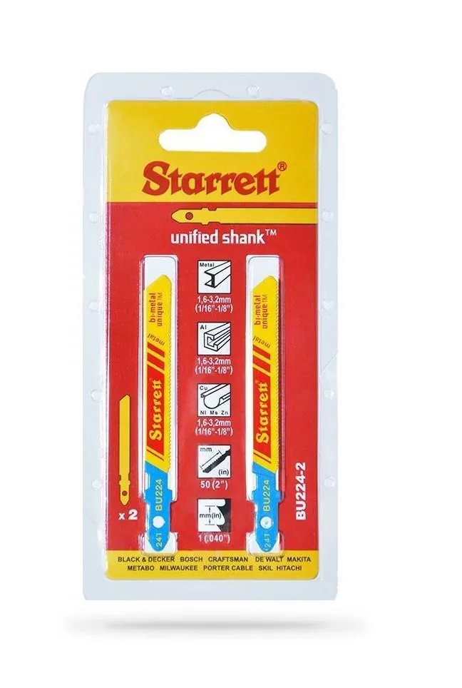 Lãmina Serra Tico-Tico Metal Dent. 24DPP 50mm c/ 2 Peças Starrett