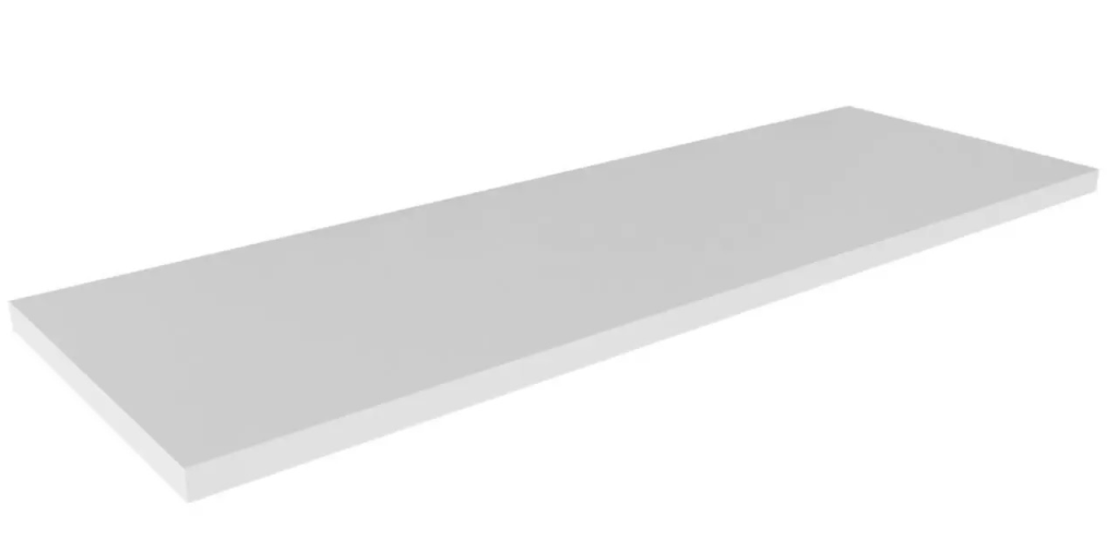 Prateleira Reta Branca c/ Suporte Invisível 20x120cm Criar Zamar