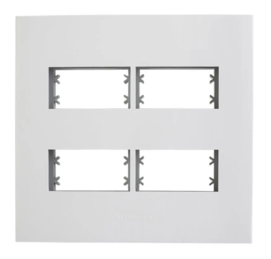 Placa 4x4 c/ Suporte 2 + 2 Postos Separados Branco Inova Pro Alumbra