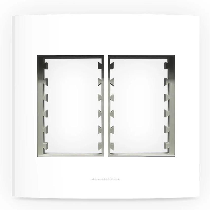 Placa 4x4 c/ Suporte 3 + 3 Postos Branco 85006 Inova Pro  Alumbra