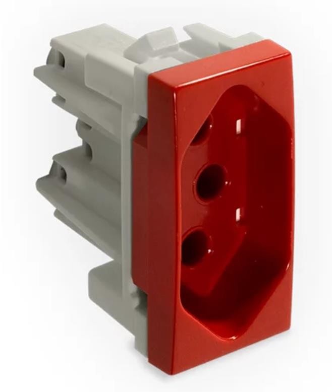 Módulo Tomada 2P+T NBR 20A Vermelho 85022 Inova Pro Alumbra