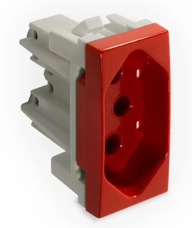 Módulo Tomada 2P+T NBR 20A Vermelho 85022 Inova Pro Alumbra