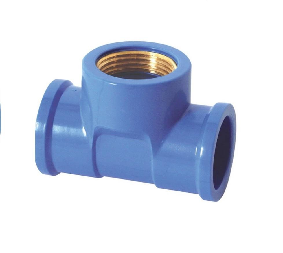 Tê Azul Soldável Bucha Latão 25mm x 3/4" Amanco