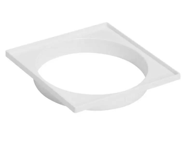 Porta Grelha Quadrada Branca p/ Grelha Quadrada 10cm Amanco