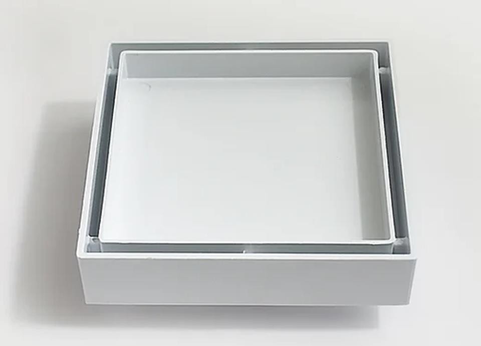 Ralo Oculto / Invisível c/ Encaixe Universal 13x13cm Branco White P&A