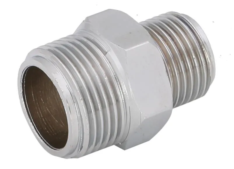 Niple Duplo Latão Cromado de Redução 3/4" x 1/2" Rieti
