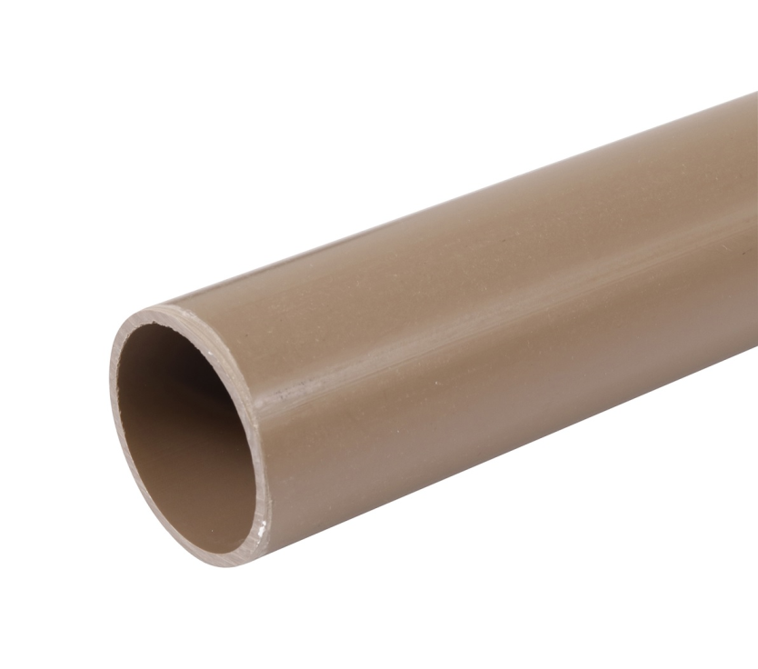 Cano Tubo PVC Soldável Marrom p/ Água Fria 2" 60mm c/ 1m Amanco