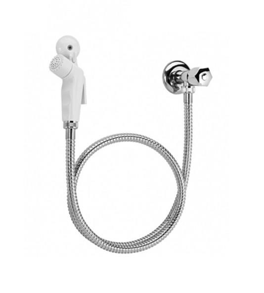 Ducha Higiênica Branca C/ Registro 1/4 Volta 1,20mt Blukit