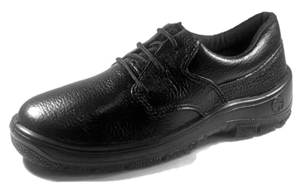 Sapato Segurança Couro Preto c/ Cadarço e Biqueira PVC 38 Eurofoot