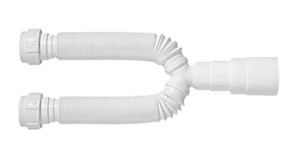 Sifão Tubo Extensivo Duplo Universal 72cm Branco c/Porca Blukit