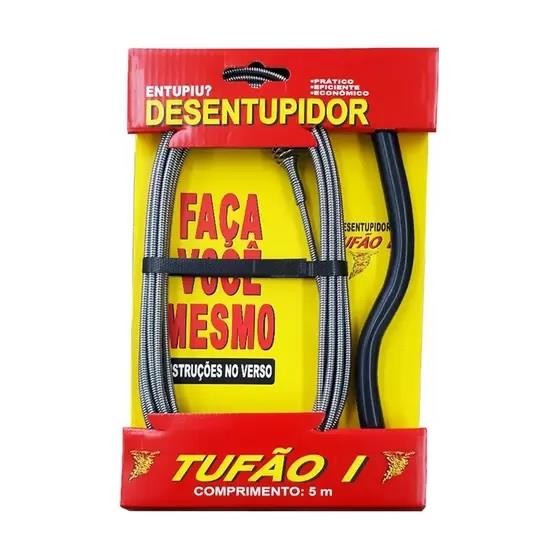 Desentupidor Tufão de Canos Profissional c/ Mola Rotativa 5m Overtime