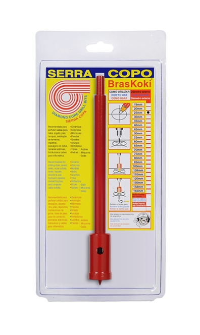 Serra Copo Widea Diamantada 25mm c/ Haste Braskoki