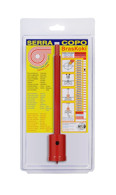 Serra Copo Widea Diamantada 35mm c/ Haste Braskoki