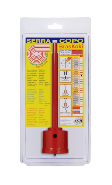 Serra Copo Widea Diamantada 53mm c/ Haste Braskoki
