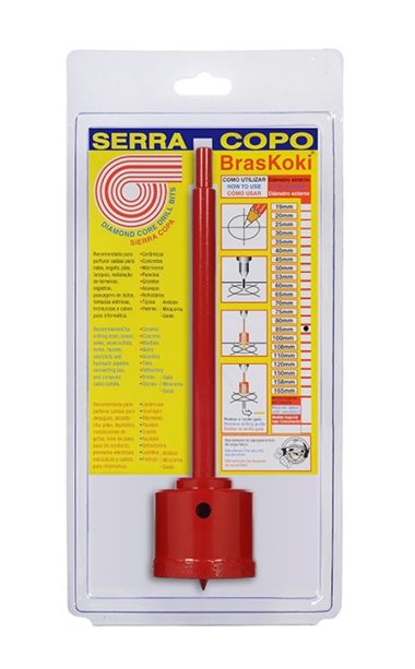Serra Copo Widea Diamantada 85mm c/ Haste Braskoki