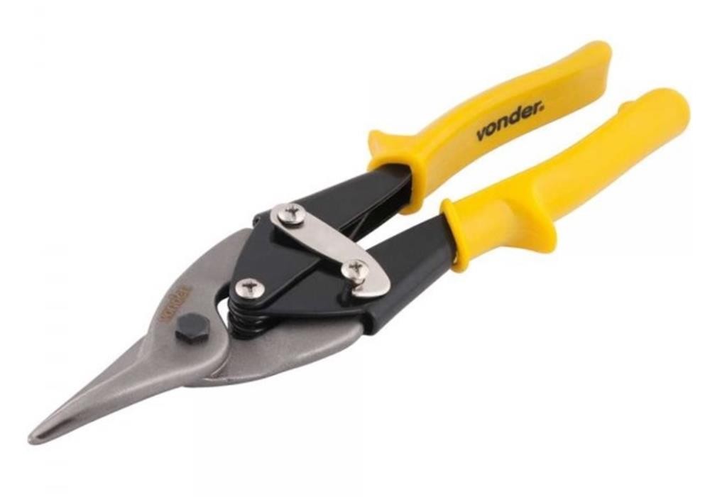Tesoura Tipo Aviação Reta para Corte de Chapa 10" Vonder
