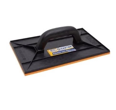 Desempenadeira de Plástico PVC 18x30cm com Borracha Castor