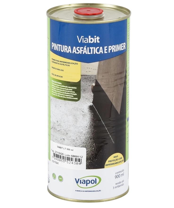 Pintura Asfáltica Impermeabilizante e Primer  0,9L Viabit Viapol