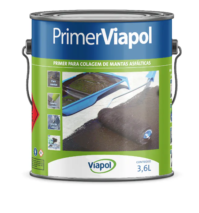 Primer p/ Manta Asfáltica Preto 3,6L Viapol