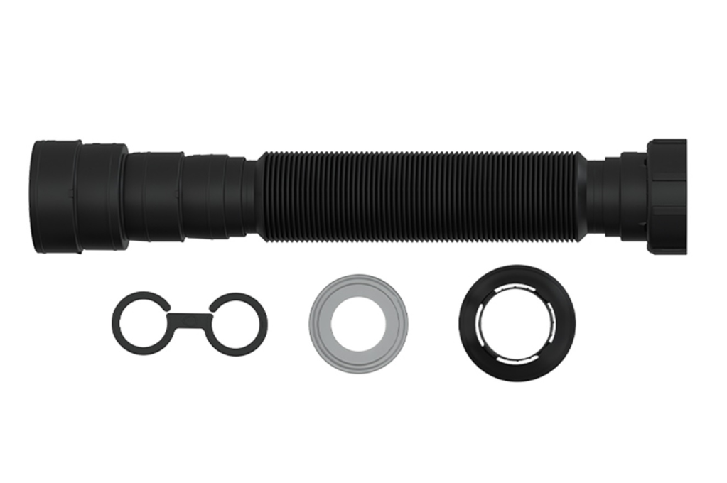 Sifão Tubo Extensivo Universal 72cm Preto c/ Canopla Blukit