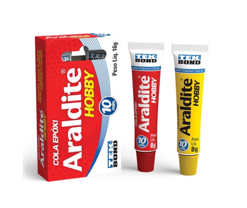 Cola Epóxi Araldite Hobby Secagem 10 Minutos 16g TekBond