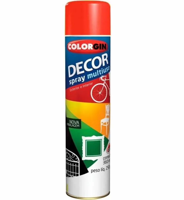 Tinta Spray Decor Multiuso Vermelho Brilhante 360ml Colorgin