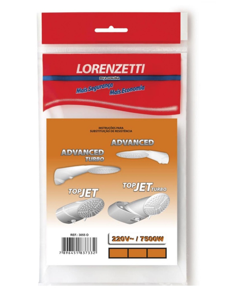 Resistência Chuveiro Advanced / Top Jet 220V 7500W 3055-O Lorenzetti