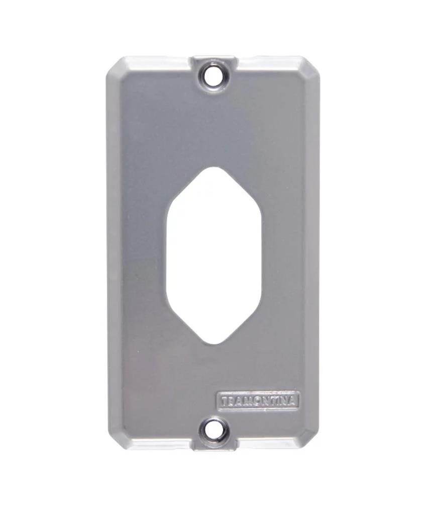 Tampa 01 Posto Tomada NBR 4x2 Metálica Condulete 3/4" Tramontina