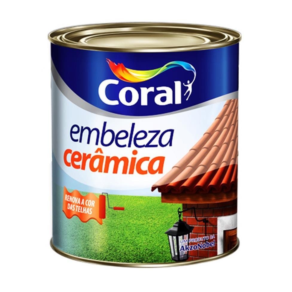 Tinta p/ Telhas e Tijolos Embeleza Cerâmica Brilhante 900ml Coral