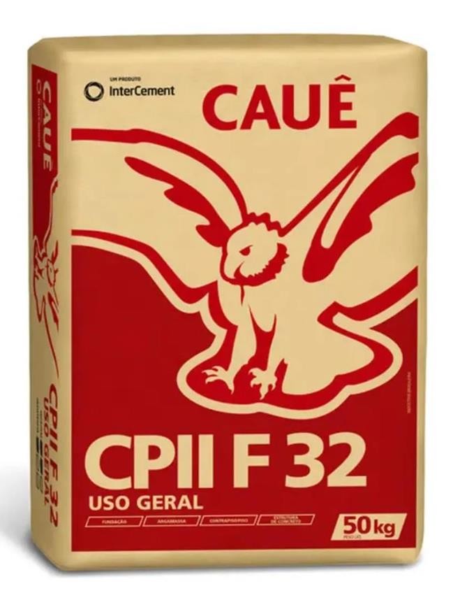 Cimento CPII F-32 ou E-32 Uso Geral 50kg Cauê