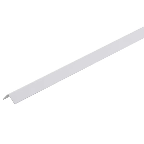 Cantoneira Tipo L Sobrepor Abas Iguais para Parede Alumínio Branca 3m x 5/8" (1,58cm) Metalkit