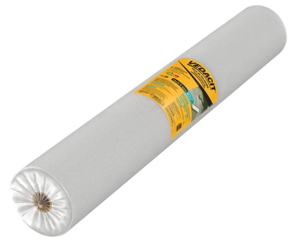 Tela Poliéster Estruturante p/ Reforço Impermeabilização Rolo 50m x 49cm Vedatex Vedacit