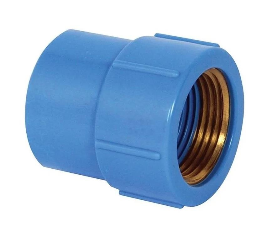 Luva Soldável Bucha Latão Azul PVC 20mm X 1/2" Amanco
