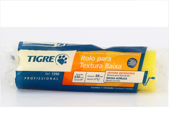 Rolo Espuma p/ Textura Baixa 23cm sem Cabo 1350 Tigre