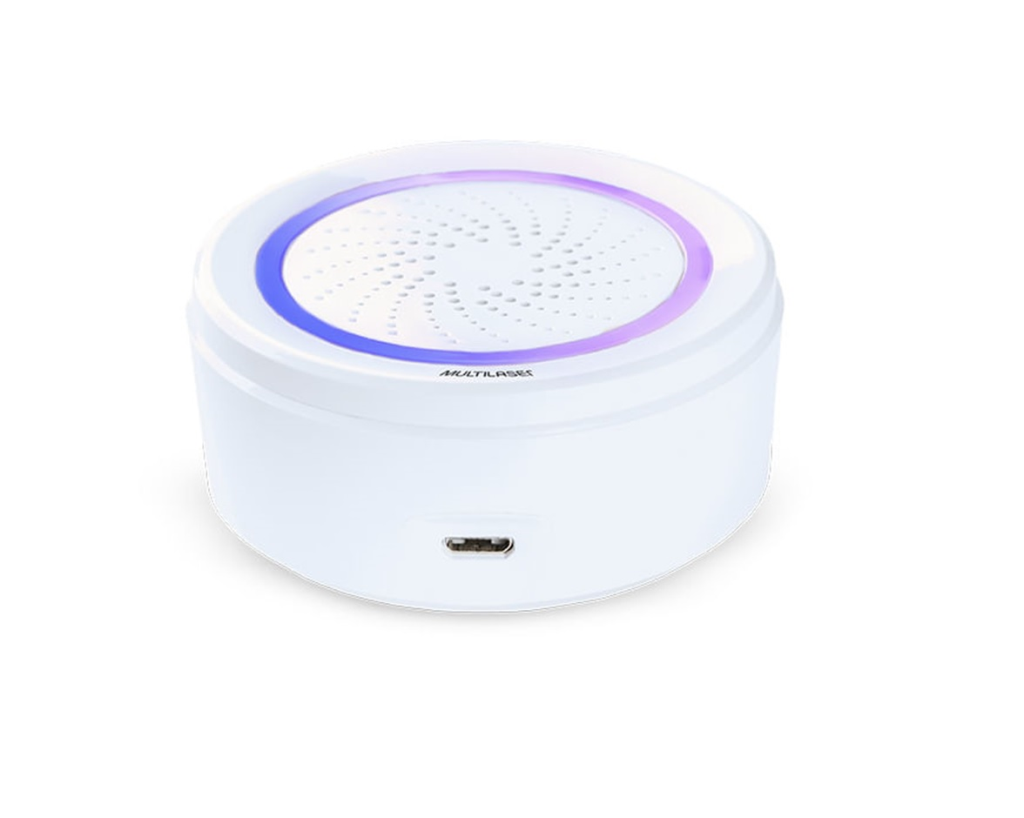 Sirene Alarme Inteligente Smart Wi-fi Branca SE232 Multilaser Liv