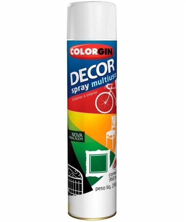 Tinta Spray Decor Multiuso Branco Brilhante 360ml Colorgin