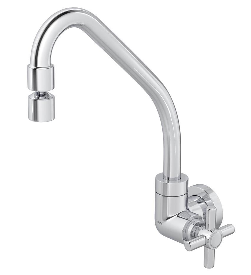 Torneira Cozinha Bica Móvel Parede Cromada Izy C-37 1168 Deca