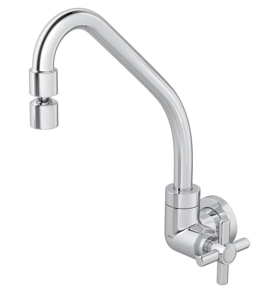 Torneira Cozinha Bica Móvel Parede Cromada Izy C-37 1168 Deca