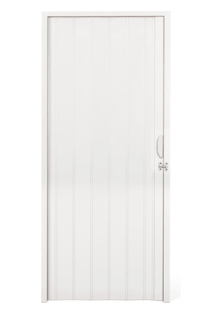 Porta Sanfonada em PVC Branco Neve 2,10m x 0,84m Plasflex