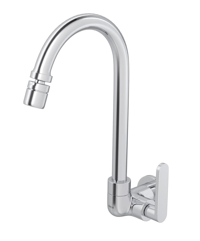 Torneira Cozinha Parede Bica Alta Móvel Cromada Flex Plus Deca