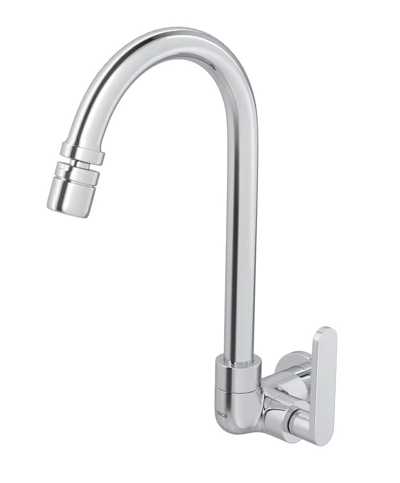 Torneira Cozinha Parede Bica Alta Móvel Cromada Flex Plus Deca
