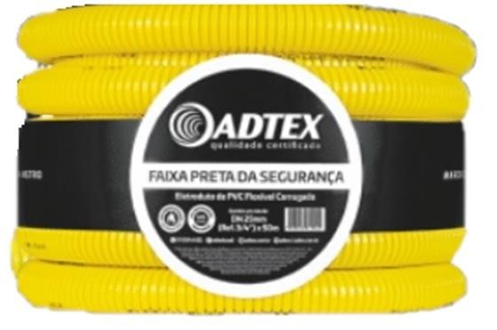 Conduíte Corrugado Flexível Amarelo Antichama 32mm x 1" 5m Adtex