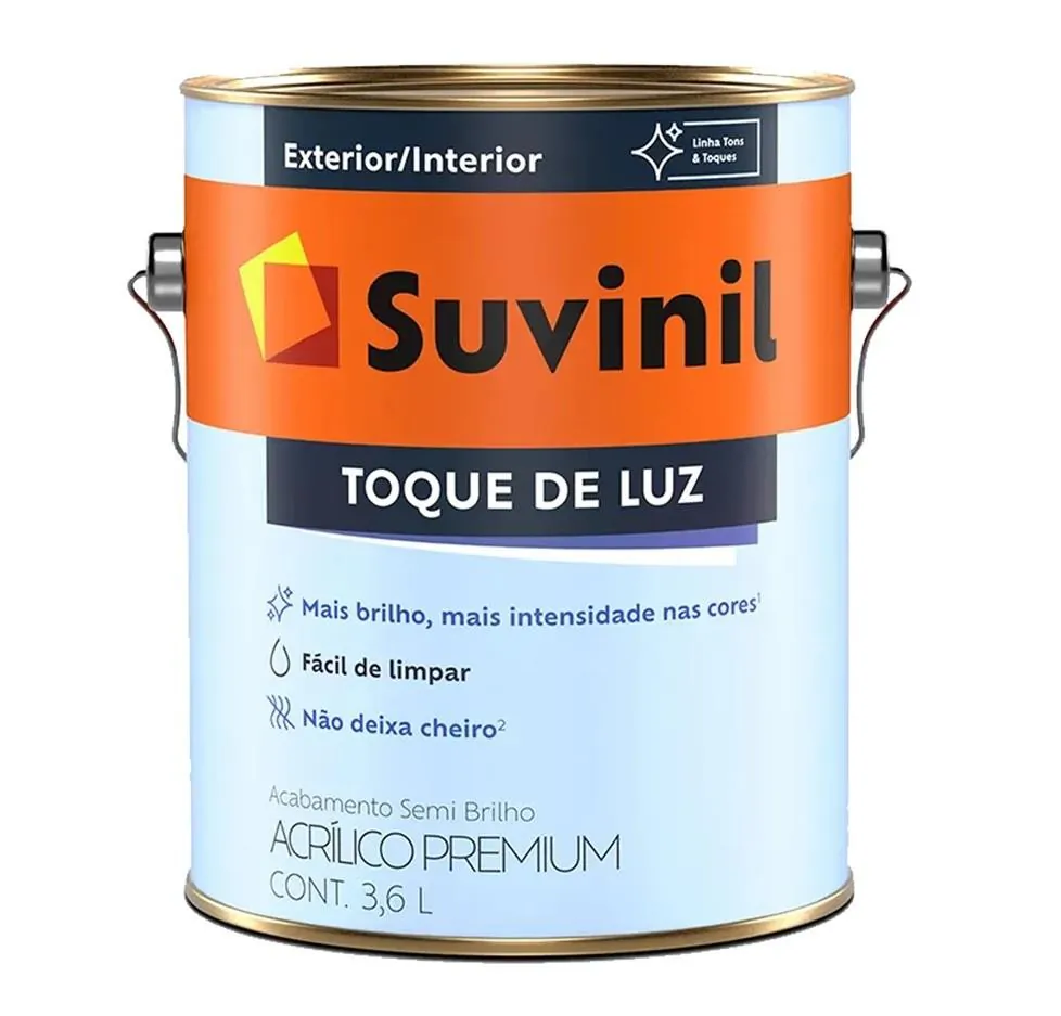 Tinta Acrílica Semi Brilho Toque de Luz Branco Neve 3,6L Suvinil
