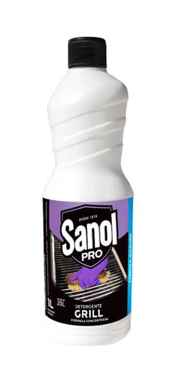 Detergente Grill Limpa Grelha Concentrado 1L Sanol Pró
