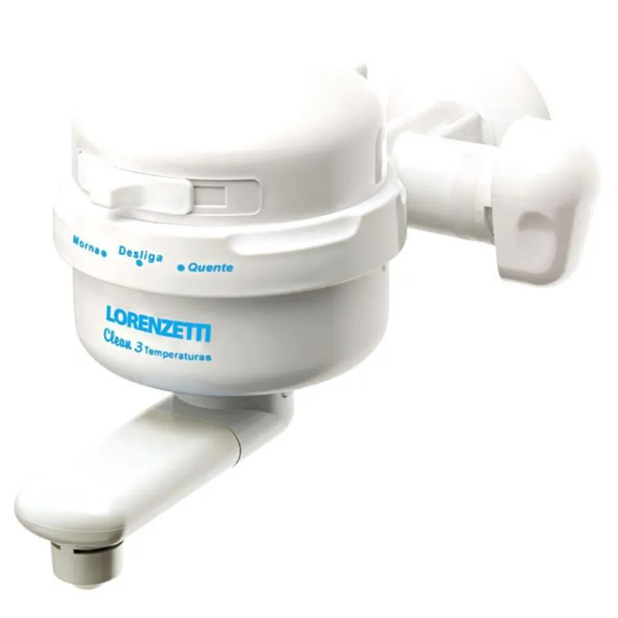 Torneira Elétrica Parede Clean Branca 220V / 5500W Lorenzetti